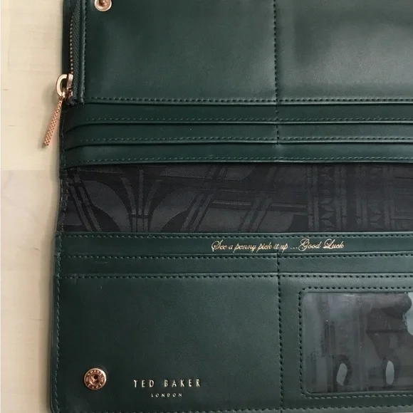 Ted Baker Dark Green Leather Clutch wallet - Picture 5 of 5